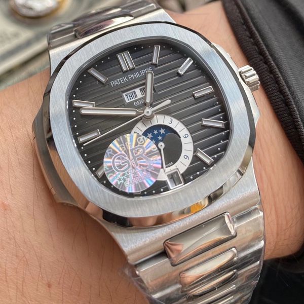 GR Factory  PATEK PHILIPPE  Nautilus  top 复刻高仿手表5726/1A-001真月相