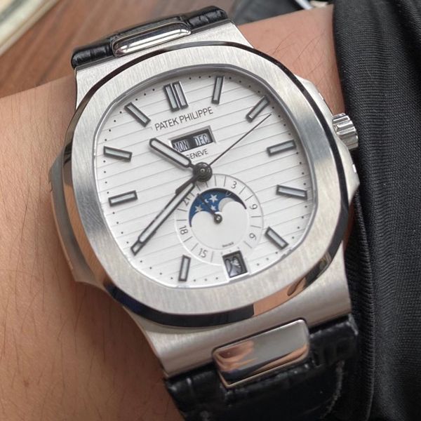 GR Factory  PATEK PHILIPPE  top 复刻高仿手表价格 Best 版本 Nautilus V2真月相5726/1A-010皮带款