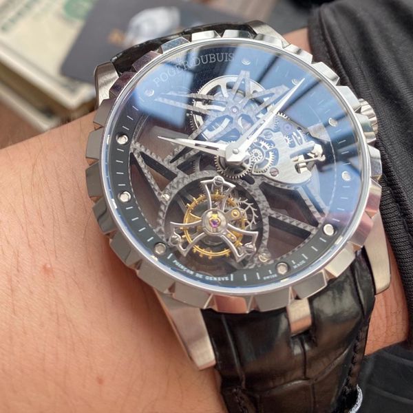 BBR Factory 最新升级V3+版本Roger Dubuis王者系列圈镂空 Tourbillon 视频RDDBEX0393 wrist watch 