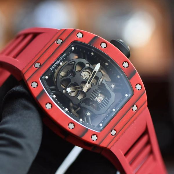 【 Video analysis 】JB Factory  RICHARD MILLE RM52-01超A复刻手表真 Tourbillon  carbon fiber 骷髅头鬼王