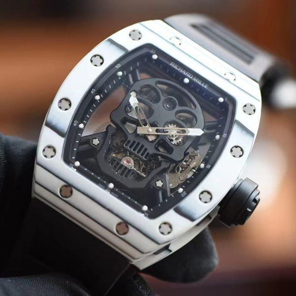 【 Video analysis 】JB Factory  RICHARD MILLE RM52-011比1精仿手表真 Tourbillon  carbon fiber 骷髅头鬼王