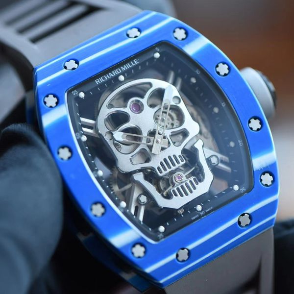 【 Video analysis 】JB Factory  RICHARD MILLE RM52-01超A高仿手表真 Tourbillon  carbon fiber 骷髅头鬼王