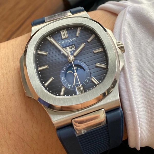 【 Video analysis 】GR Factory  PATEK PHILIPPE 真月相 Nautilus 1比1高仿复刻手表V2版本5726/1A-014