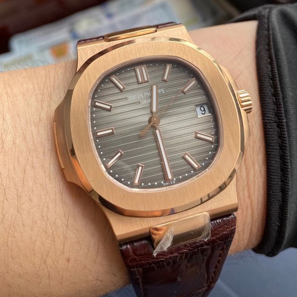 PPF Factory  PATEK PHILIPPE  Nautilus V4版超A高仿手表5711R 玫瑰金 wrist watch 