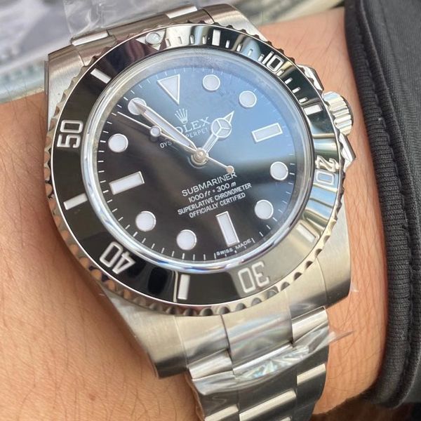 AR Factory  Rolex  Submariner 型1比1高仿手表无日历无历 Submariner 114060-97200 黑盘 wrist watch 