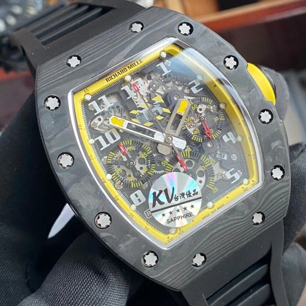 KV Factory  RICHARD MILLE RM011 Yellow Storm黄色风暴一比一 top 精仿手表