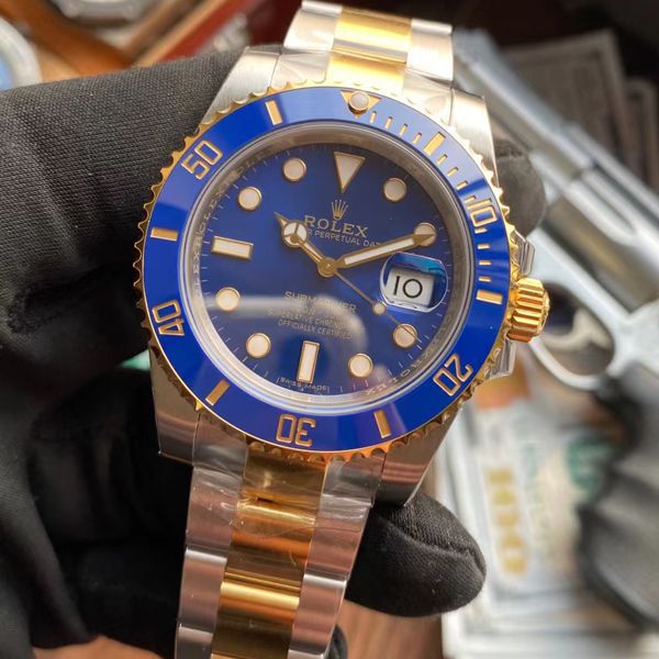 VS Factory  Rolex  Submariner 型间金蓝水鬼一比一超A高仿手表116613LB-97203