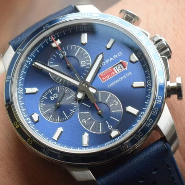 V7 Factory  Chopard MILLE MIGLIA GTS AZZURRO  top 复刻高仿168571-3007蓝色古董赛车主题 wrist watch 