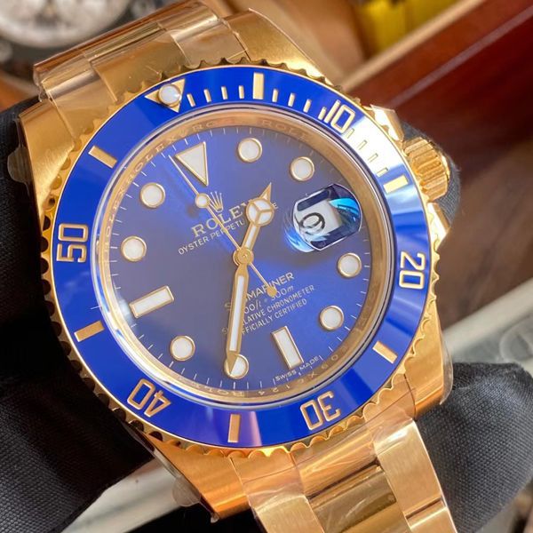 VS Factory  Rolex  Submariner  top 复刻高仿全金蓝水鬼m116618lb-0003 wrist watch 