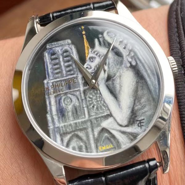 FL珐琅 Factory  PATEK PHILIPPE 5077P微绘珐琅系列复刻高仿 wrist watch 「巴黎圣母院的石制怪兽」