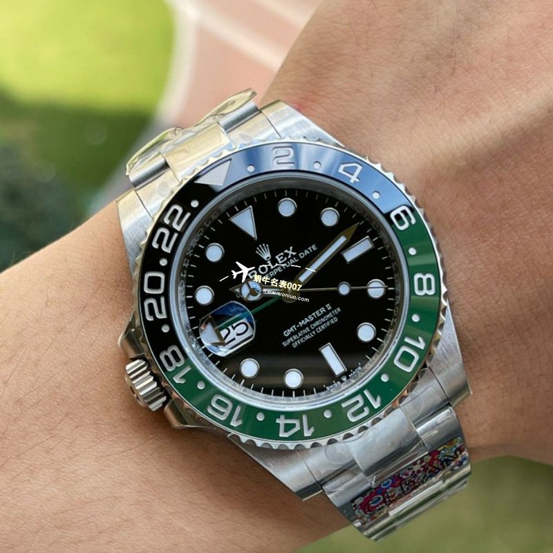 C Factory /clean一比一 top 高仿复刻手表 Rolex  GMT MASTER II左撇子雪碧圈m126720vtnr-0002