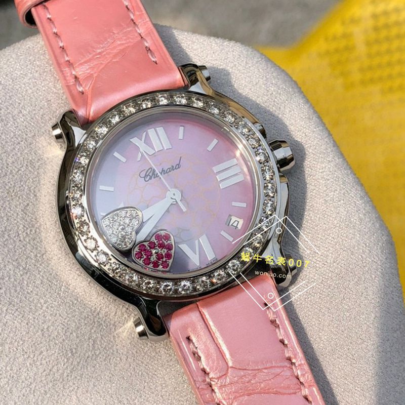 高端 copy customized 真钻 Chopard HAPPY SPORT系列女表278475-2002和278475-3004原单 wrist watch 