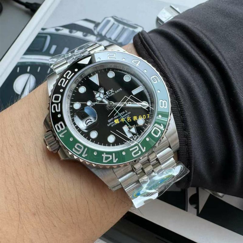 clean左撇子雪碧圈 Rolex  GMT MASTER II一比一复刻高仿手表m126720vtnr-0002 