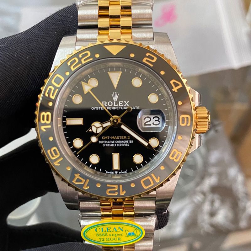 clean Rolex 一比一复刻高仿手表 GMT MASTER 皮蛋圈m126713grnr-0001 wrist watch 