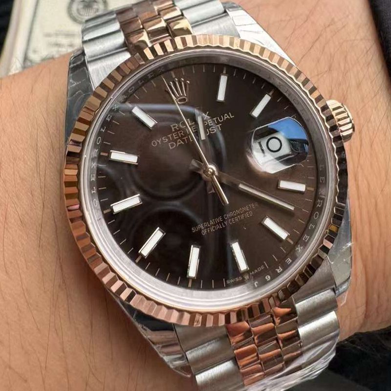  Video analysis  Rolex   Datejust 36毫米朱古力面一比一复刻高仿m126231-0043 wrist watch 