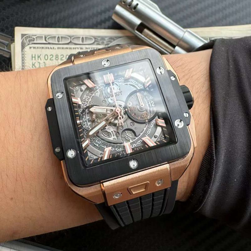  Best 的BBF hublot 恒宝方形SQUARE BANG UNICO一比一高仿复刻821.OM.0180.RX wrist watch 