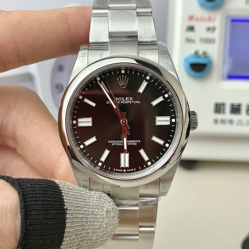 VS Rolex  oyster perpetual 动m124300-0002 wrist watch 41毫米一比一高仿黑恒动