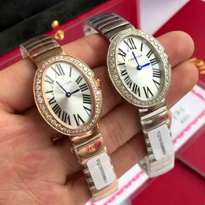 高端 copy customized 真钻 Cartier  浴缸系列 top 复刻高仿WB520006，WB520002女士 wrist watch 