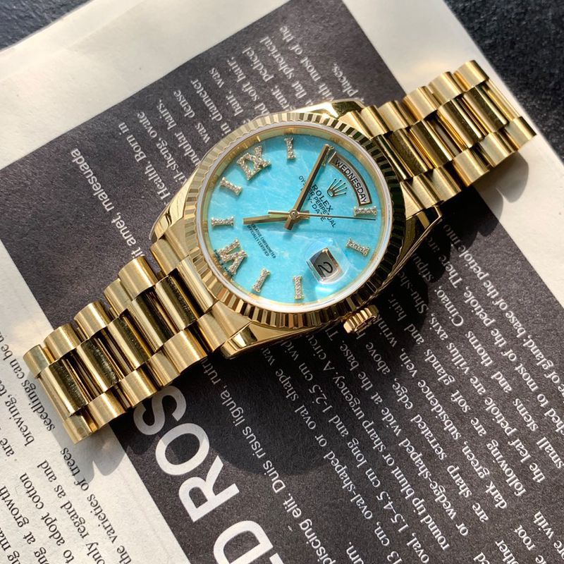  Rolex  Day-Date 型蓝松石一比一复刻高仿手表m128238-0071 wrist watch 