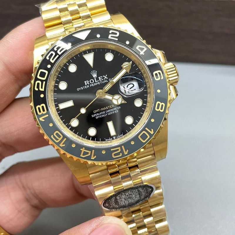 clean Rolex  GMT MASTER II GMT全金m126718grnr-0001高端复刻高仿手表 wrist watch 