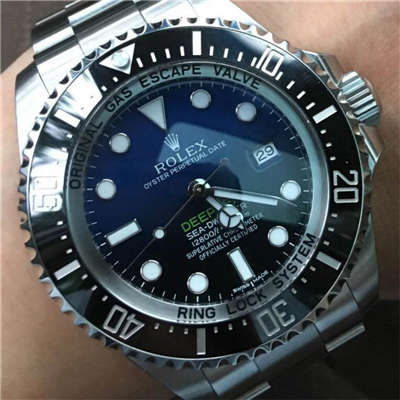 【独家视频解析】N Factory V7版本超A高精仿手表 Rolex 海使型系列116660-98210 蓝盘 wrist watch (蓝面渐变蓝鬼王) 