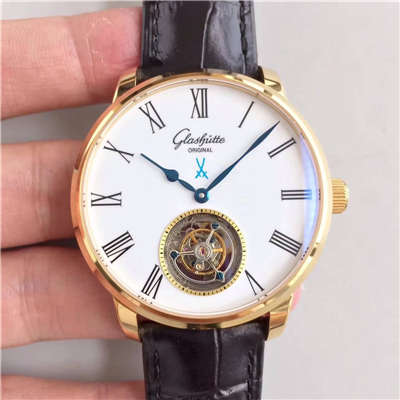 【GF Factory 一比一高仿手表】glashuette original原创议员天文台 wrist watch 系列 94-11-01-01-04 Tourbillon  wrist watch 