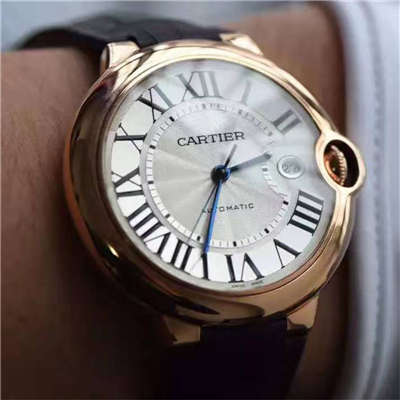 【独家视频测评V6 Factory 一比一超A高仿手表】 Cartier  大号蓝气球42毫米W6900651玫瑰金 wrist watch 