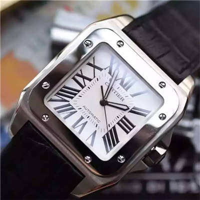 【视频解析V6 Factory 1:1超A高精仿手表】 Cartier   Santos 自动机械男表W20106X8机械 wrist watch 