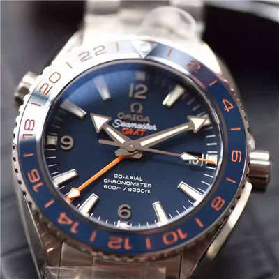 【独家视频测评KW Factory  top 1:1复刻手表】OMEGA Seamaster 系列232.30.44.22.03.001《GMT美好星球》 wrist watch 