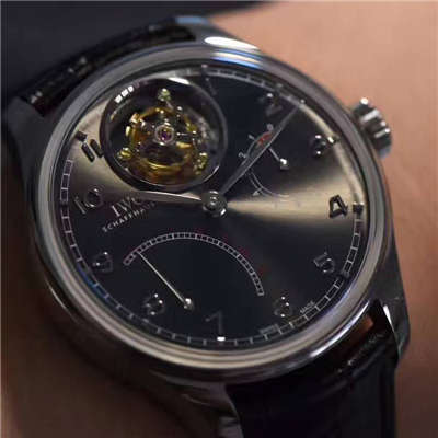 【独家视频测评YL一比一超A高精仿手表】 IWC 葡萄牙系列逆跳 Tourbillon IW504401 wrist watch 