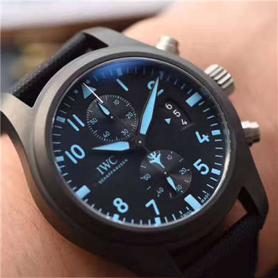 【独家视频测评1:1超A高仿手表】 IWC TOP GUN海军空战部队MIRAMAR wrist watch IW388003 Composite 飞计