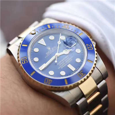 【独家视频测评N Factory V7版一比一高精仿手表】 Rolex  Submariner 型系列116613LB-97203包18K真金蓝水鬼王