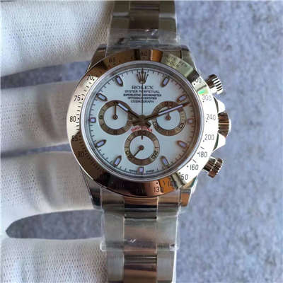 【JF一比一超A高仿手表】 Rolex  Cosmograph Daytona  Ditongna 系列116520-78590 白盘 wrist watch (白钢 Ditongna )