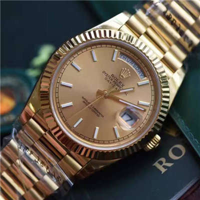 【EW Factory 1:1 top 复刻高仿手表】 Rolex  Day-Date 型系列228238香槟色表盘 wrist watch 