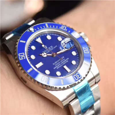 【NOOB Factory 1:1精仿手表V7版本】 Rolex  Submariner 型系列116619LB-97209 蓝水鬼