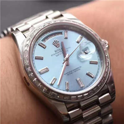 【EW Factory 1:1复刻高仿手表】 Rolex  Day-Date 型系列228396TBR蓝盘 wrist watch 