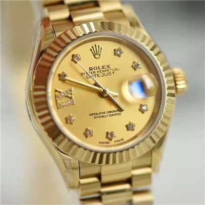 【SY Factory 一比一超A高仿手表】 Rolex 女装  Datejust 系列279178香槟色女士 wrist watch 