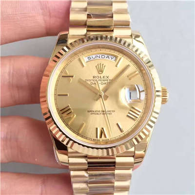 【N Factory 一比一高精仿手表】 Rolex  Day-Date 型系列218238-83218 香槟色表盘 wrist watch 