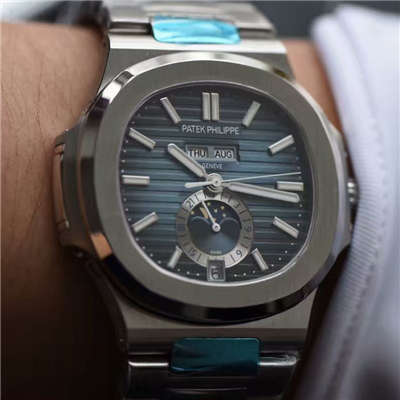 【KM一比一超A高精仿手表】 PATEK PHILIPPE 运动系列 Nautilus 月相5726/1A wrist watch 