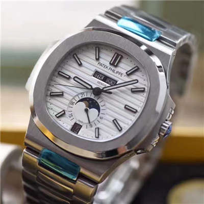 【KM1:1超A高仿复刻手表】 PATEK PHILIPPE 运动系列 Nautilus 月相5726/1A-010 wrist watch 