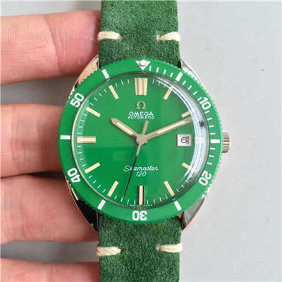 【台湾 Factory  top 复刻手表】OMEGAOMEGA Seamaster 复古系列120绿盘 wrist watch 