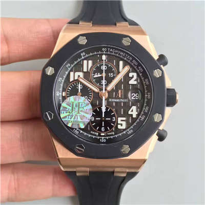 【实拍图鉴赏】JF Factory 超A1:1高仿手表之Audemars Piguet  Royal Oak Offshore 系列25940OK.OO.D002CA.02男表