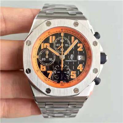 【JF Factory 超A一比一高仿手表】Audemars Piguet  Royal Oak Offshore 系列橙色火焰26170ST.OO.D101CR.01 wrist watch 