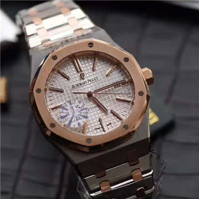 JF Factory Audemars Piguet 皇家橡树系列15400SR.OO.1220SR.01 wrist watch 《精钢间金 watchband  》 top 复刻高仿男女 wrist watch 