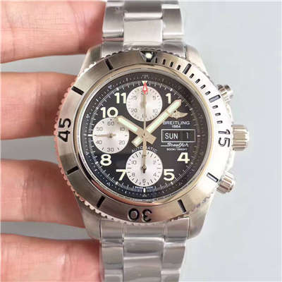 【GF一比一复刻高仿手表】 Breitling 超级海洋系列A13341C3/BD19/162A钢鱼计时 wrist watch 