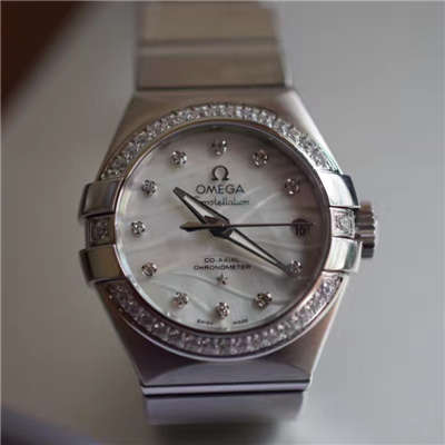 【V6 Factory 一比一超A精仿手表】OMEGA Constellation 轻羽系列123.15.27.20.55.001 女士机械手表