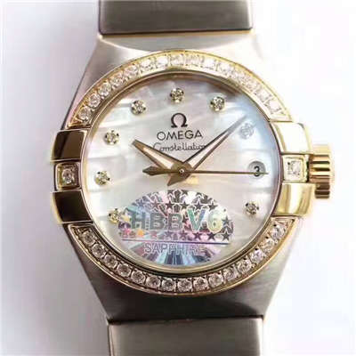 【HBBV6 Factory 一比一超A精仿手表】OMEGA Constellation 系列PLUMA轻羽123.25.27.20.55.004女士机械 wrist watch 