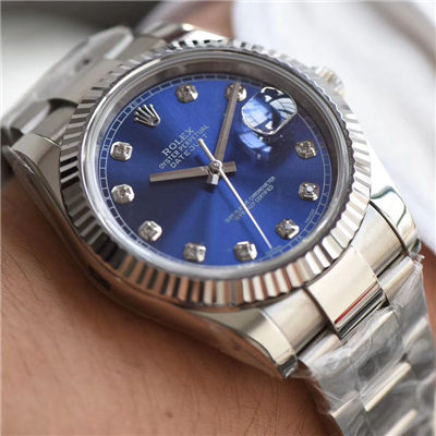 【 Video analysis N Factory 一比一复刻高仿手表】 Rolex   Datejust 系列116234蓝盘镶嵌钻石 wrist watch 