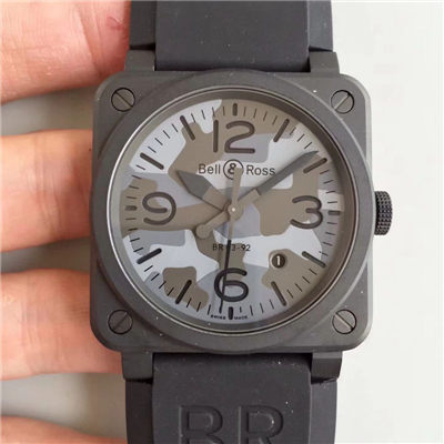 【BR1:1 top 高精仿手表】 Bell & Ross AVIATION系列 BR 03-92 BLACK CAMO wrist watch 