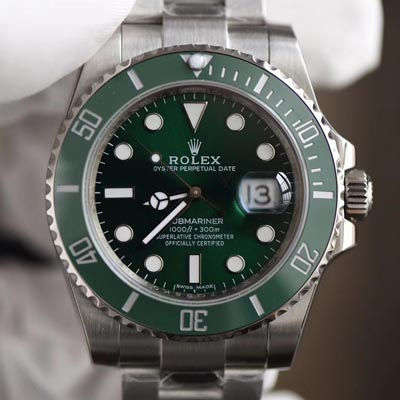 【独家视频测评N Factory 最新V7版本 Submariner 】1:1超A高仿 Rolex  Submariner 型系列116610LV-97200 绿盘 wrist watch ( Submariner )